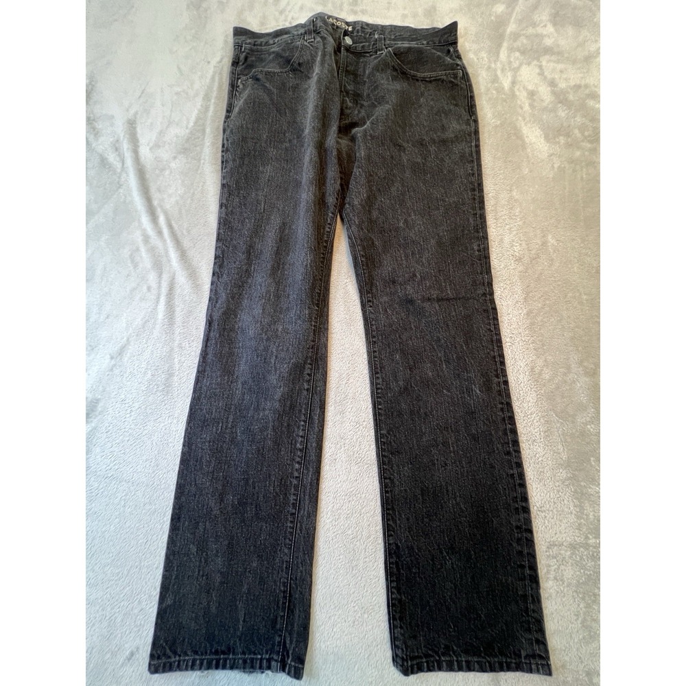 Lacoste Mens Jeans Black Size 38 Straight Leg Denim 100 Cotton Casual